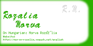 rozalia morva business card